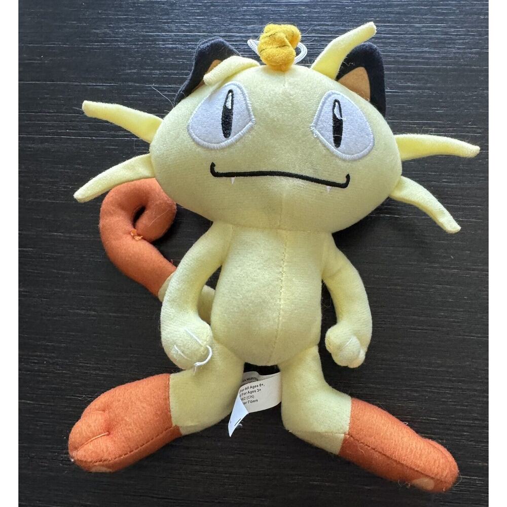 Pokemon Meowth Plush Stuffed Toy 2020 Toy Factory Pokedoll Cat Team Rocket 9”